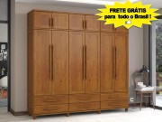 Roupeiro Armario Guarda Roupa 2.37 m 12 Portas 120 Ornare Woods Artes Industriais